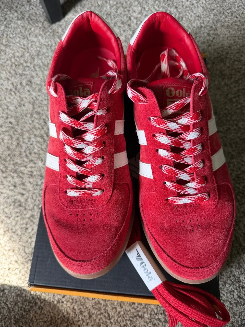 Gola Red Suede Sneakers